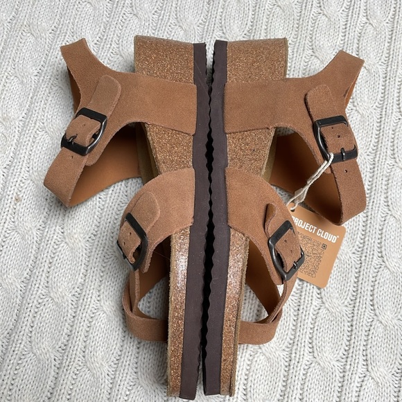 NWT women’s Project Cloud Sz 8 strappy sandals Leather insole memory foam buckle - Picture 13 of 14